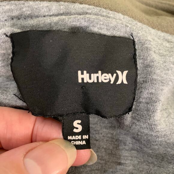 Hurley Size S Full Zip Military Style Jacket Army Olive Green Knit Soft Outdoor - Picture 13 of 14